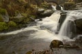 Waterfall at Three Shires Head Royalty Free Stock Photo