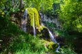 Waterfall in top of mountain