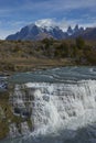 Waterfall in Torres del Paine, Chile