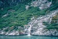 Waterfall in Tracy Arm Fjord, Alaska Royalty Free Stock Photo