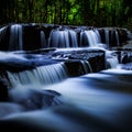 Waterfall in tranh stream Royalty Free Stock Photo