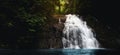 Waterfall in tropical forest around the wild jungle, Asia, Thailand