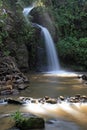 Waterfall in a tropical forest, Doi Inthanon, Chiang Mai, Thailand. Tropical nature concept image. Royalty Free Stock Photo