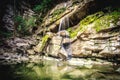 Waterfall at tropical rain forest in Thailand Royalty Free Stock Photo