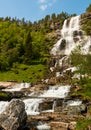 Waterfall Tvindefossen near Voss on the road to Flam Flom in Norway