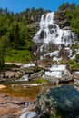 Waterfall Tvindefossen near Voss on the road to Flam Flom in Norway