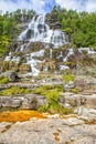 Waterfall Tvindefossen, Norway.