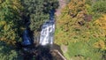 Waterfall in Ukraine. Dzhurynskyi waterfall.