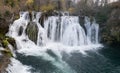 Waterfall on Una river near Martin Brod in Una national park