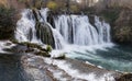 Waterfall on Una river near Martin Brod in Una national park