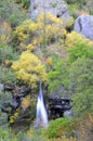 Waterfall in Valderejo natural park, Alava, Basque Country, Spain