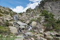 Waterfall in the Vall de Incles in Andorra in spring 2022