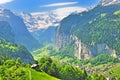 Waterfall and valley