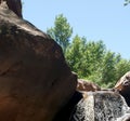 A waterfall in the valley