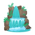 Waterfall vector icon.Cartoon vector icon isolated on white background waterfall. Royalty Free Stock Photo