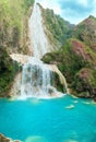 Waterfall veil of bride, Chiflon Cascades, Chiapas, Mexico Royalty Free Stock Photo