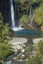 Waterfall Velo de la Novia - Maule, Chile Royalty Free Stock Photo