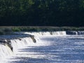 Waterfall Ventas Rumba on river Venta at Kuldiga, Latvia, selective focus Royalty Free Stock Photo