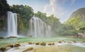 Part of the waterfall Ban Gioc Royalty Free Stock Photo