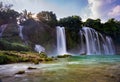 Part of the waterfall Ban Gioc Royalty Free Stock Photo