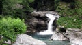 Amazing waterfall on Lavertezzo, Verzasca Valley. Switzerland Royalty Free Stock Photo