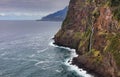 Waterfall Veu da Noiva (Bride\'s veil) - Madeira, Portugal - nature background