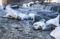 Water merges in frost