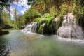 Waterfall in Vinalopo river Royalty Free Stock Photo