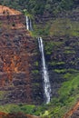 Waterfall, Waimea Canyon, Kauai, Hawaii Royalty Free Stock Photo
