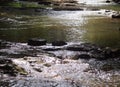 Waterfall water canal natural stone canal Royalty Free Stock Photo