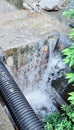 Waterfall, water drops, forest