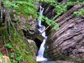 waterfall, water, nature, river, stream, cascade, forest, landscape, green, rock, mountain, stone, creek, falls, spring, moss, fal Royalty Free Stock Photo