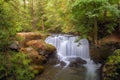 Waterfall at Whatcom Falls Park in Bellingham Washington USA Royalty Free Stock Photo