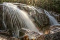 Waterfall (Dianas bath) in White Mountain National Park, New Hampshire, USA Royalty Free Stock Photo