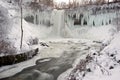 Waterfall in winter Royalty Free Stock Photo