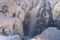 Waterfall winter icicles water snow Royalty Free Stock Photo