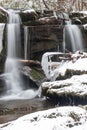 Waterfall, Winter Landscape in the Smokies Royalty Free Stock Photo