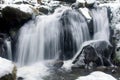 Waterfall in winter in Triberg Royalty Free Stock Photo