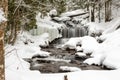 Waterfall in Winter Wonderland Royalty Free Stock Photo