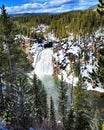 Waterfall winter yellowstone explore travel foryou