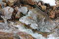 Waterfall in Wolf Creek Village, Utah, in winter Royalty Free Stock Photo
