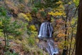 Yokoya Gorge waterfall in autumn