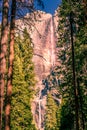 Waterfall in the Yosemite National Park, California USA Royalty Free Stock Photo