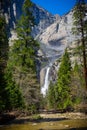 Lower waterfall at yosemite national park