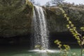 Pazincica river and waterfall Zarecki krov in springtime