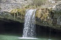 Pazincica river and waterfall Zarecki krov in springtime