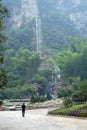 Waterfall in Zhangjiajie National Forest Park, Hunan Province, China Royalty Free Stock Photo