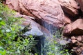 Waterfall at Zion National Park, Emerald Pools Trail, Utah Royalty Free Stock Photo