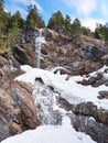 Wintry Waterfall Zipfelsfall in the Allgaeu Alps Royalty Free Stock Photo