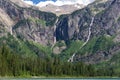 Waterfalls at Avalanche Lake Royalty Free Stock Photo